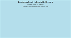 Desktop Screenshot of landesverband.lebenshilfe-bremen.de
